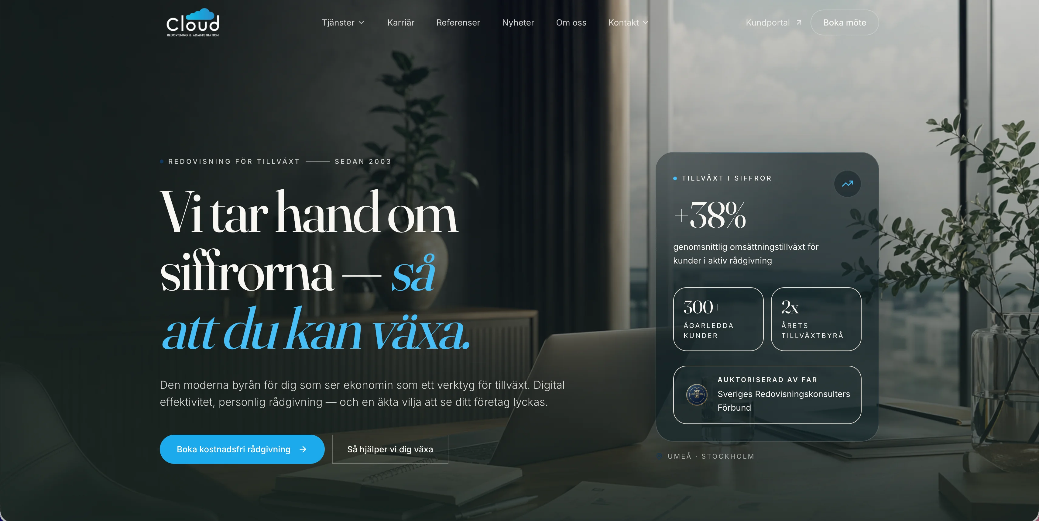 Cloud Redovisning - Webbdesign av Mera Kommunikation