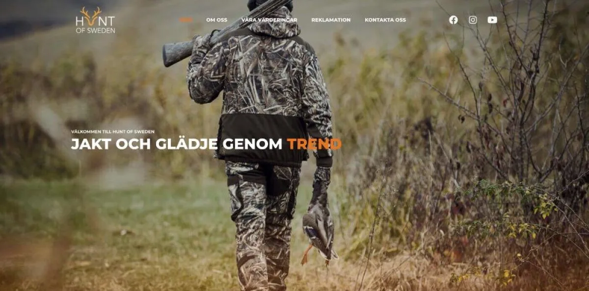 Hunt of Sweden - Webbdesign, SEO och Google Ads av Mera Kommunikation